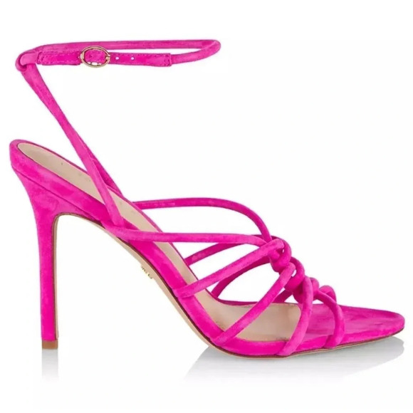 Veronica Beard Aneesha Suede Strappy Sandal in Pink Size 10 NEW - Picture 3 of 13